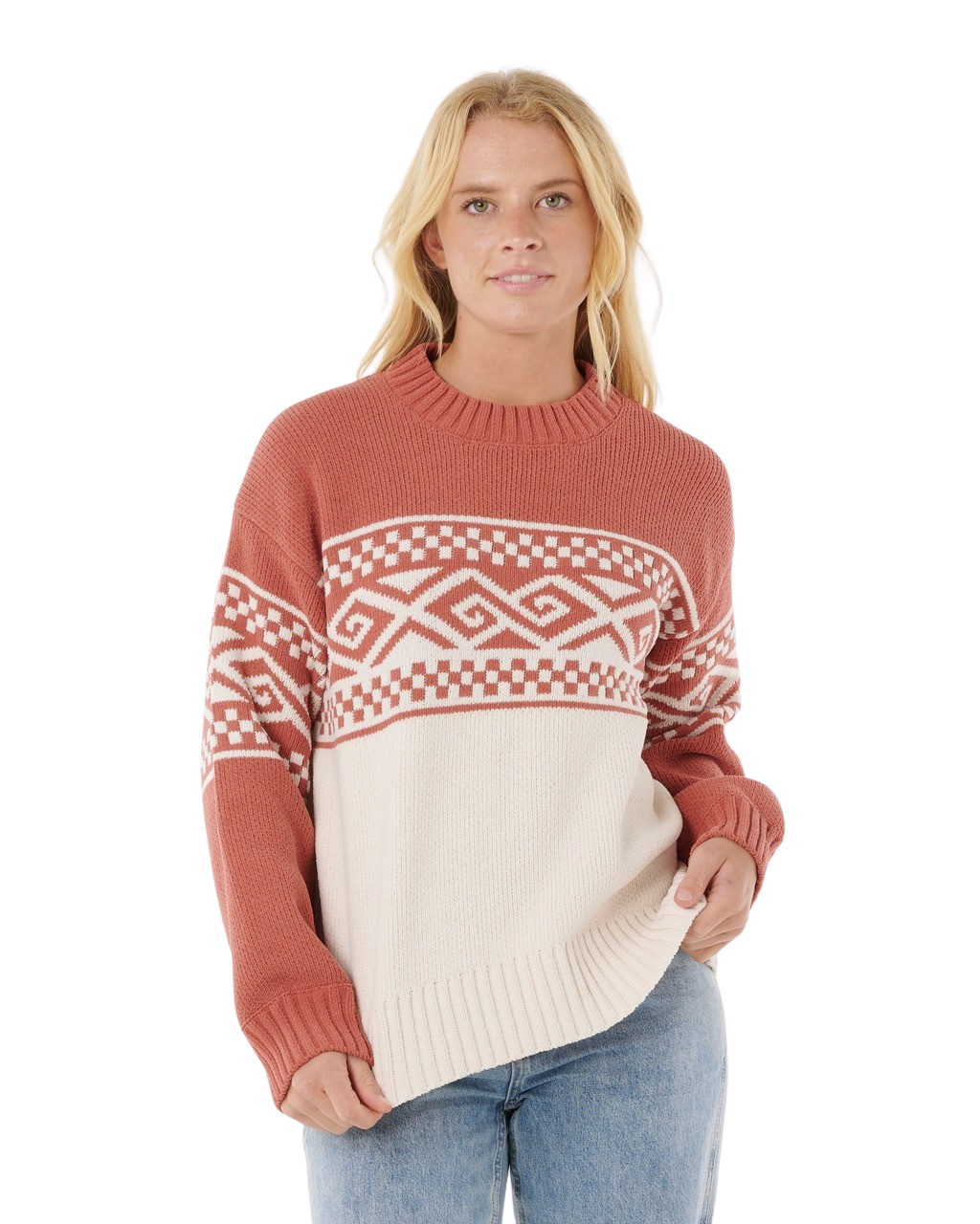 The Rip Curl Womens Cosmic Kiss Jumper in Brick