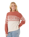 The Rip Curl Womens Cosmic Kiss Jumper in Brick