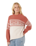 The Rip Curl Womens Cosmic Kiss Jumper in Brick