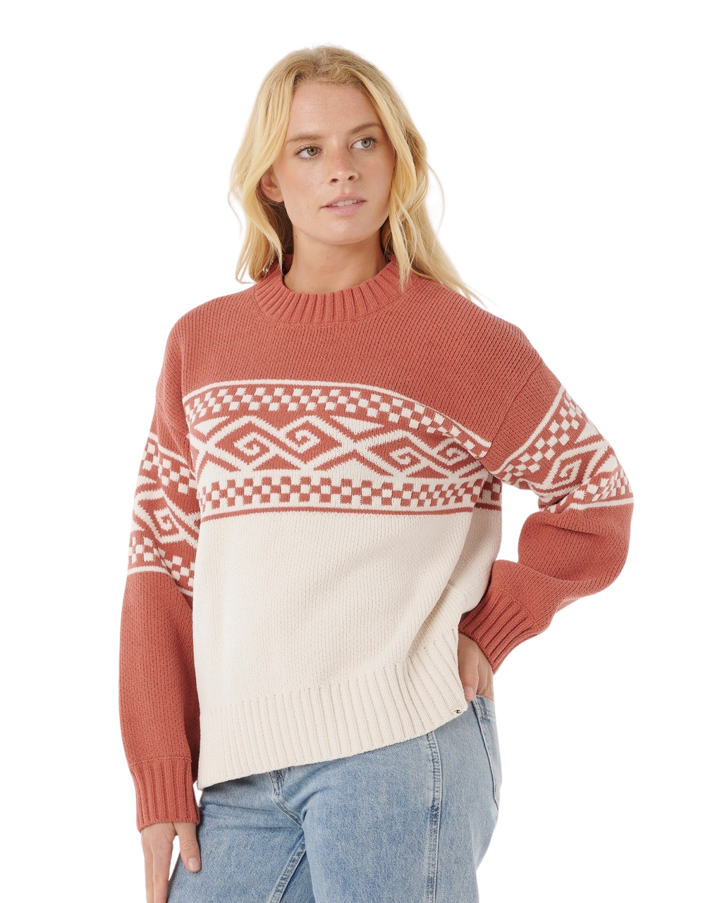 The Rip Curl Womens Cosmic Kiss Jumper in Brick