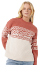 The Rip Curl Womens Cosmic Kiss Jumper in Brick