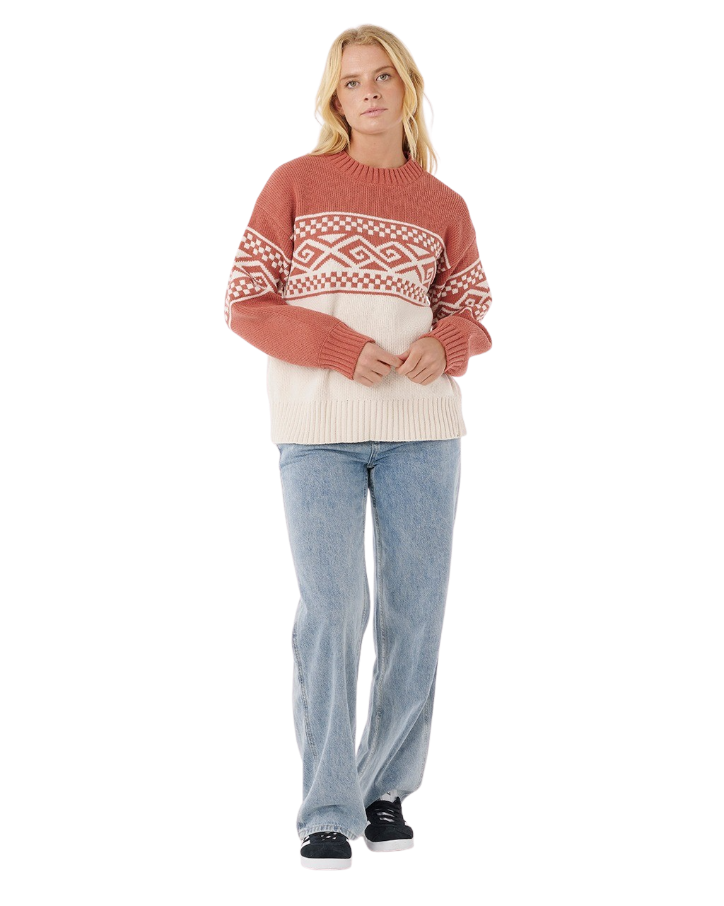 The Rip Curl Womens Cosmic Kiss Jumper in Brick