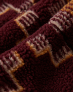 The Brixton Mens Arctic Zip Mock Neck Fleece Jacket in Light Cabernet