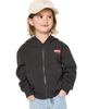 Girls Road Trip Zip Hoodie in Washed Black