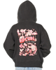 Girls Road Trip Zip Hoodie in Washed Black