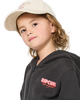 Girls Road Trip Zip Hoodie in Washed Black
