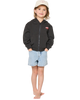 Girls Road Trip Zip Hoodie in Washed Black