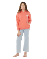 The Rip Curl Girls Girls Luxe Surf Hoodie in Watermelon