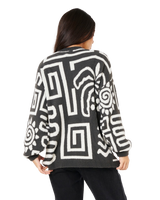 The Rip Curl Womens Sunset Jumper in Black & Off White