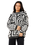 The Rip Curl Womens Sunset Jumper in Black & Off White
