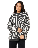 The Rip Curl Womens Sunset Jumper in Black & Off White