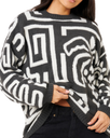 The Rip Curl Womens Sunset Jumper in Black & Off White