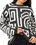 The Rip Curl Womens Sunset Jumper in Black & Off White