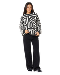 The Rip Curl Womens Sunset Jumper in Black & Off White