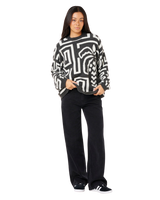 The Rip Curl Womens Sunset Jumper in Black & Off White