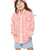 Girls Party Wave Polar Fleece in Peach