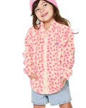 Girls Party Wave Polar Fleece in Peach