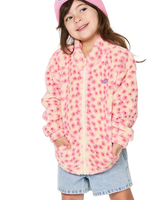 Girls Party Wave Polar Fleece in Peach