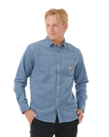 The Rip Curl Mens Classic Surf Cord Shirt in Bluefin