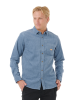 The Rip Curl Mens Classic Surf Cord Shirt in Bluefin