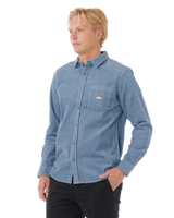 The Rip Curl Mens Classic Surf Cord Shirt in Bluefin