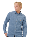 The Rip Curl Mens Classic Surf Cord Shirt in Bluefin