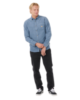 The Rip Curl Mens Classic Surf Cord Shirt in Bluefin