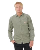 The Rip Curl Mens Classic Surf Cord Shirt in Cactus Green