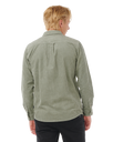 The Rip Curl Mens Classic Surf Cord Shirt in Cactus Green