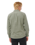 The Rip Curl Mens Classic Surf Cord Shirt in Cactus Green
