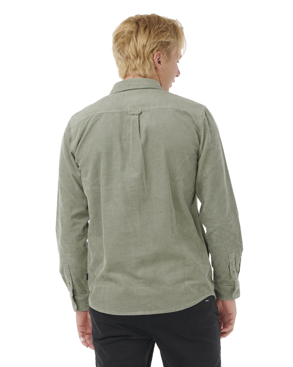 The Rip Curl Mens Classic Surf Cord Shirt in Cactus Green