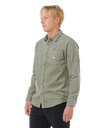 The Rip Curl Mens Classic Surf Cord Shirt in Cactus Green