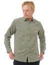 The Rip Curl Mens Classic Surf Cord Shirt in Cactus Green