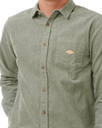 The Rip Curl Mens Classic Surf Cord Shirt in Cactus Green