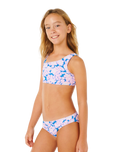 Girls Sunshine Squad Bikini Set in Electric Blue