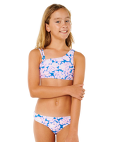 Girls Sunshine Squad Bikini Set in Electric Blue