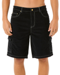 The Rip Curl Mens Classic Surf Cord Cargo Walkshorts in Black