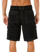 The Rip Curl Mens Classic Surf Cord Cargo Walkshorts in Black
