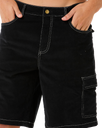The Rip Curl Mens Classic Surf Cord Cargo Walkshorts in Black