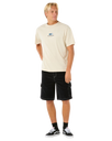 The Rip Curl Mens Classic Surf Cord Cargo Walkshorts in Black