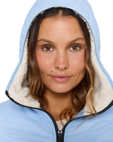 The Rip Curl Womens Anti-Series Anoeta Quilted Jacket in Mid Blue