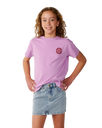 The Rip Curl Girls Girls Surf Puff T-Shirt in Bright Lilac
