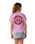 The Rip Curl Girls Girls Surf Puff T-Shirt in Bright Lilac