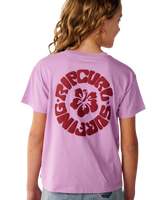 The Rip Curl Girls Girls Surf Puff T-Shirt in Bright Lilac