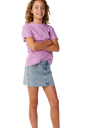 The Rip Curl Girls Girls Surf Puff T-Shirt in Bright Lilac