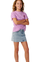 The Rip Curl Girls Girls Surf Puff T-Shirt in Bright Lilac
