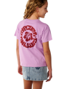 The Rip Curl Girls Girls Surf Puff T-Shirt in Bright Lilac
