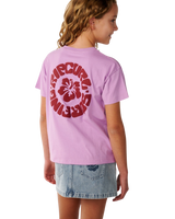 The Rip Curl Girls Girls Surf Puff T-Shirt in Bright Lilac