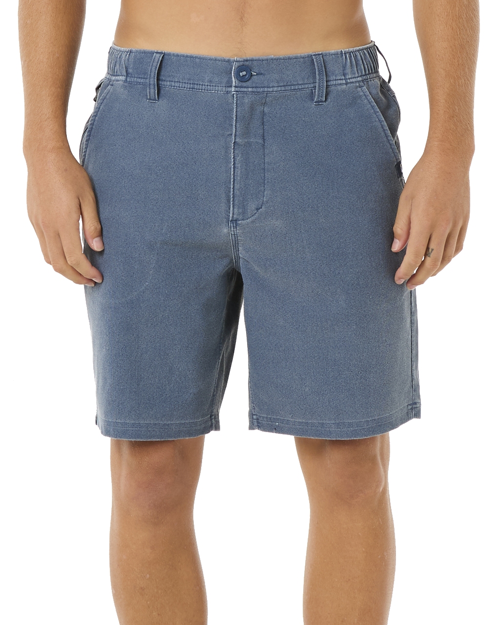 The Rip Curl Mens Boardwalk Cord Wiz Walkshorts in Washed Navy