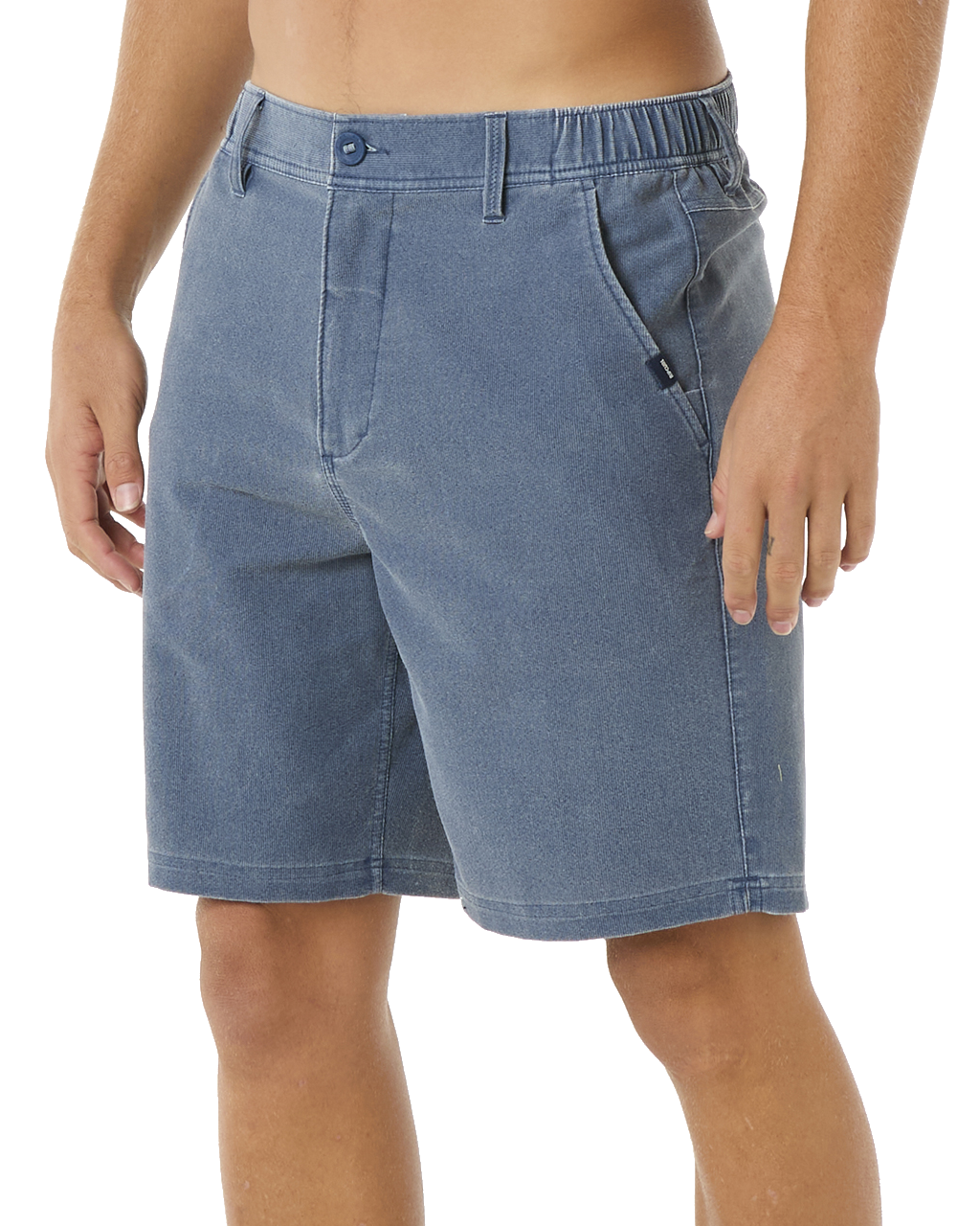 The Rip Curl Mens Boardwalk Cord Wiz Walkshorts in Washed Navy